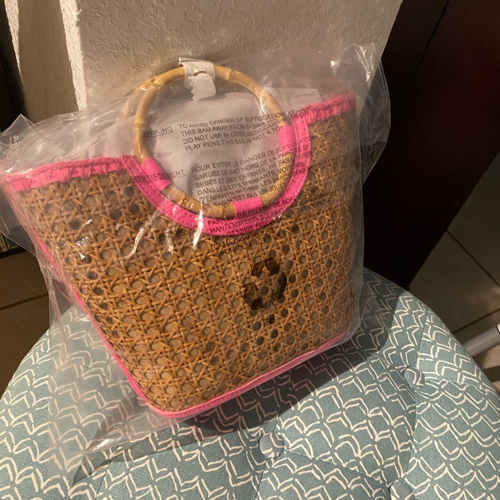 NWT Lilly Pulitzer Mini Grotto Cane Tote - Picture 7 of 10
